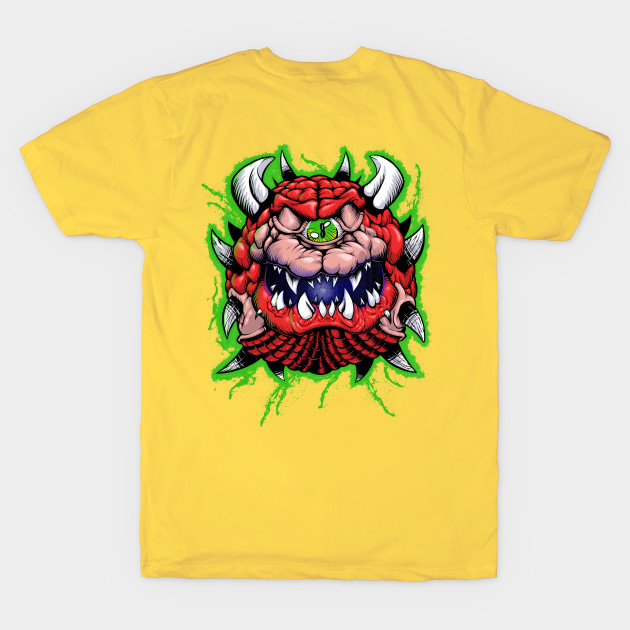 Doom Cacodemon Front and Back Tee B. by Sonic-Boom-Studios